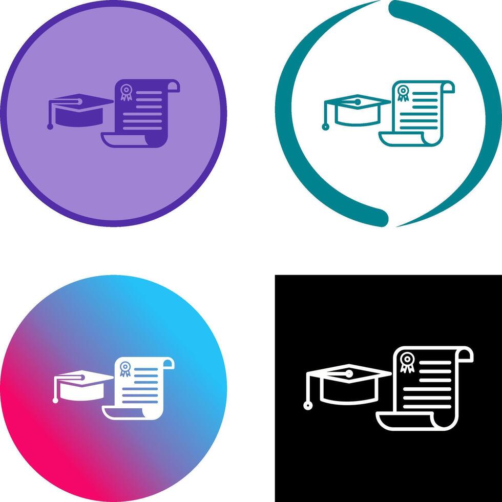 Unique Graduation Icon vector