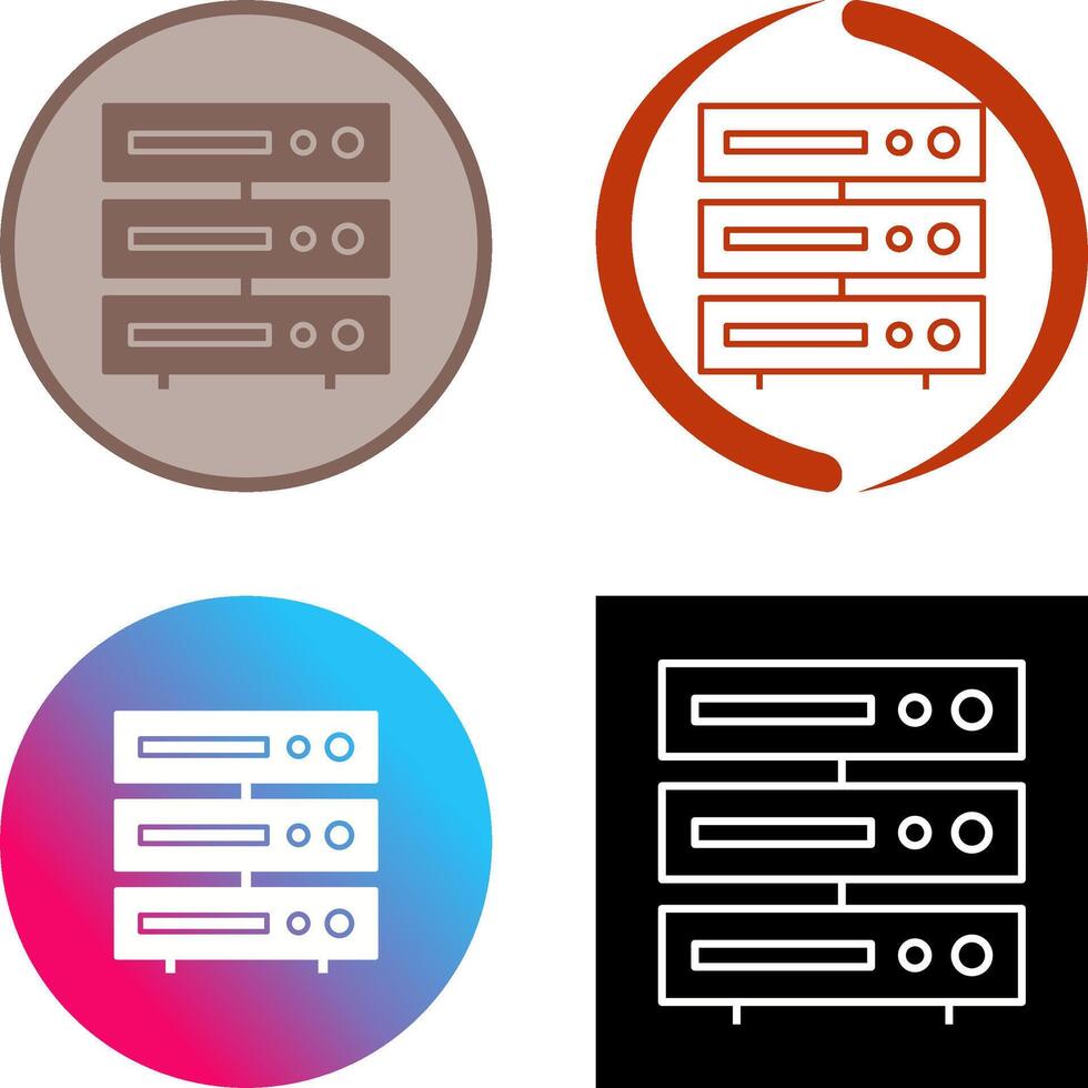 Unique Server Icon vector