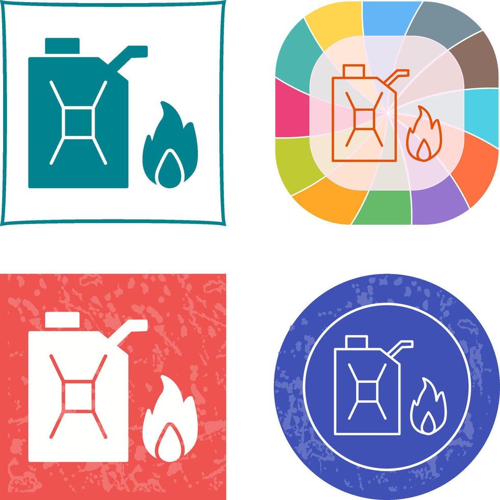Unique Fuel to Fire Icon vector