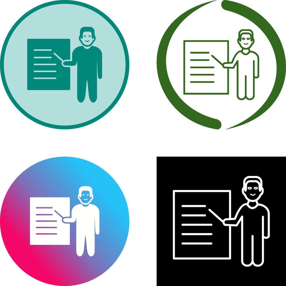 Unique Male Presenter Icon vector
