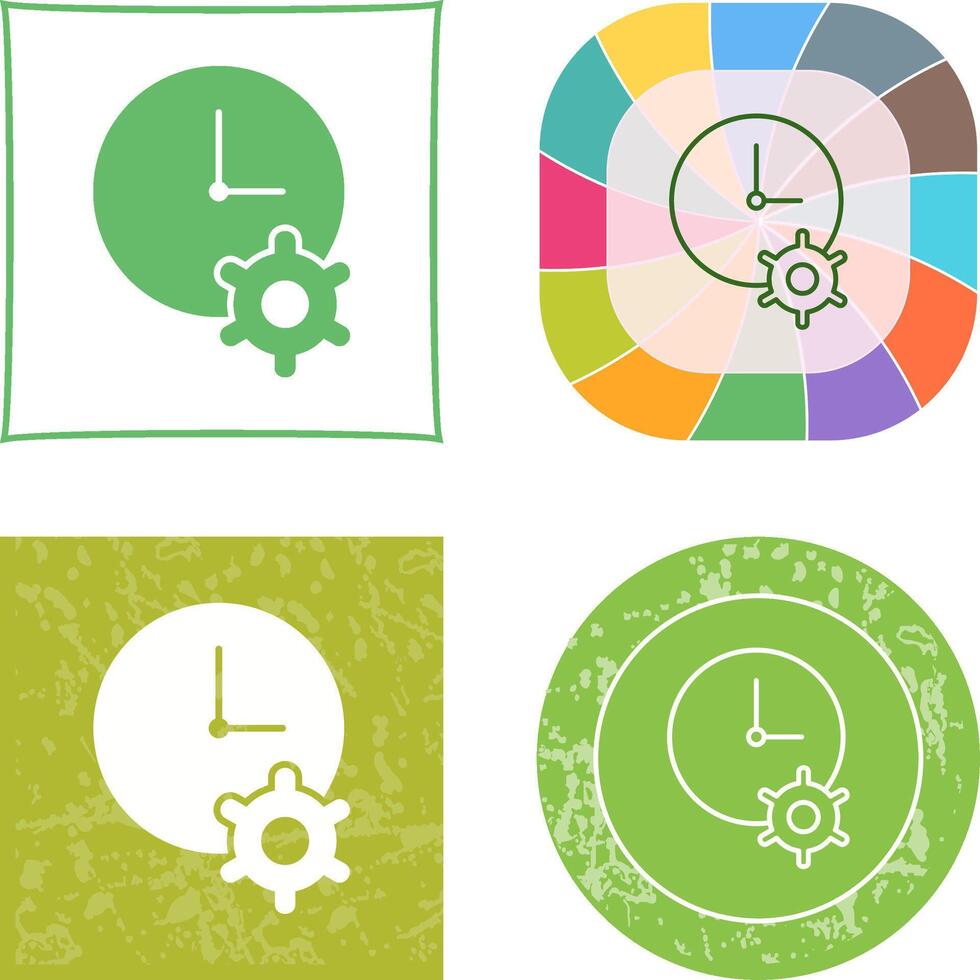 Unique Time Optimization Icon Design vector