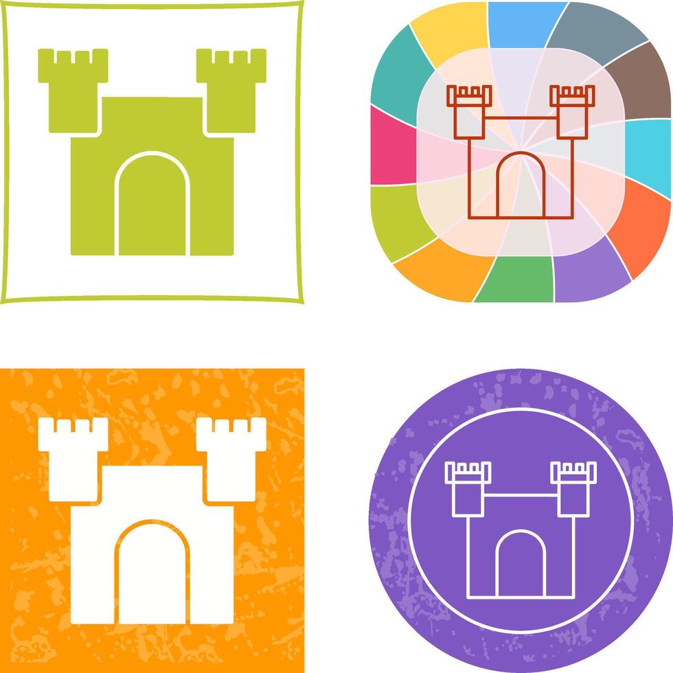 Unique Castle Icon Design vector