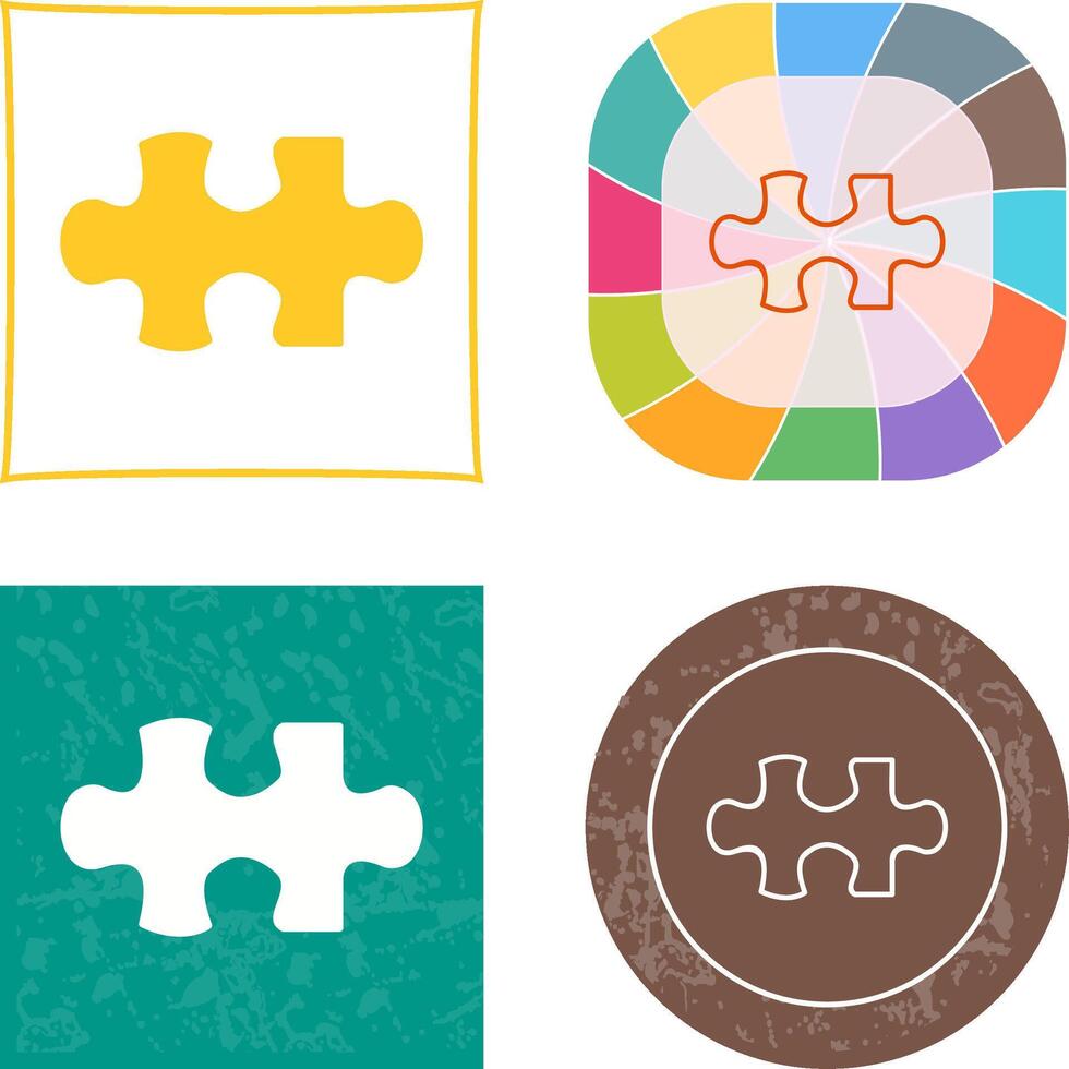 Unique Puzzle Piece Icon Design vector