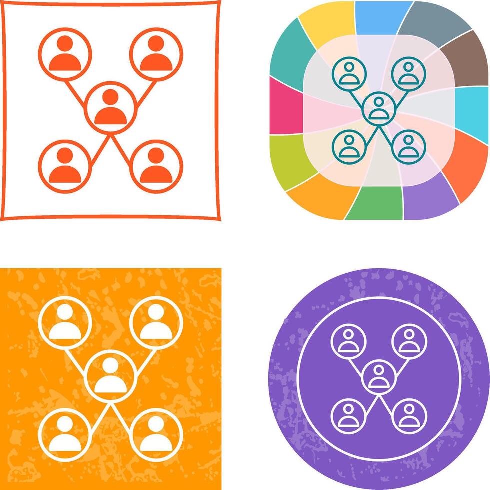 Unique Company Network Icon Design vector
