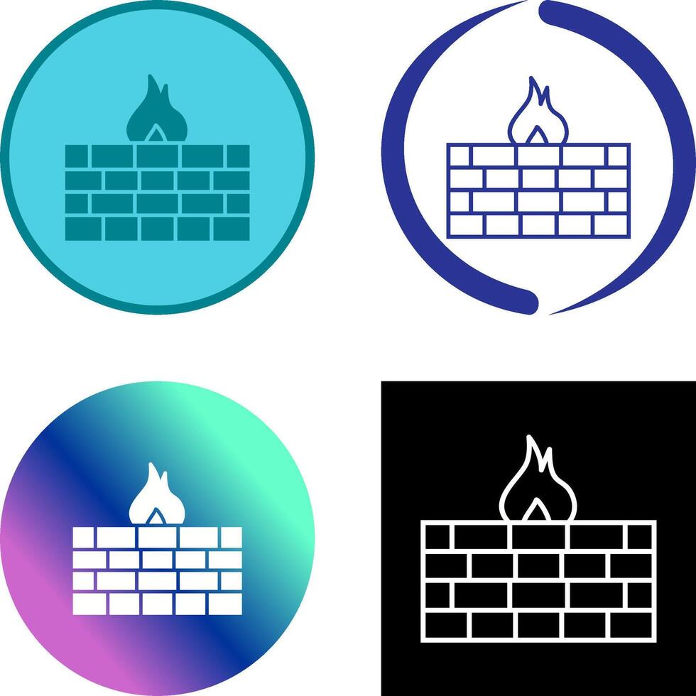 Unique Firewall Icon vector