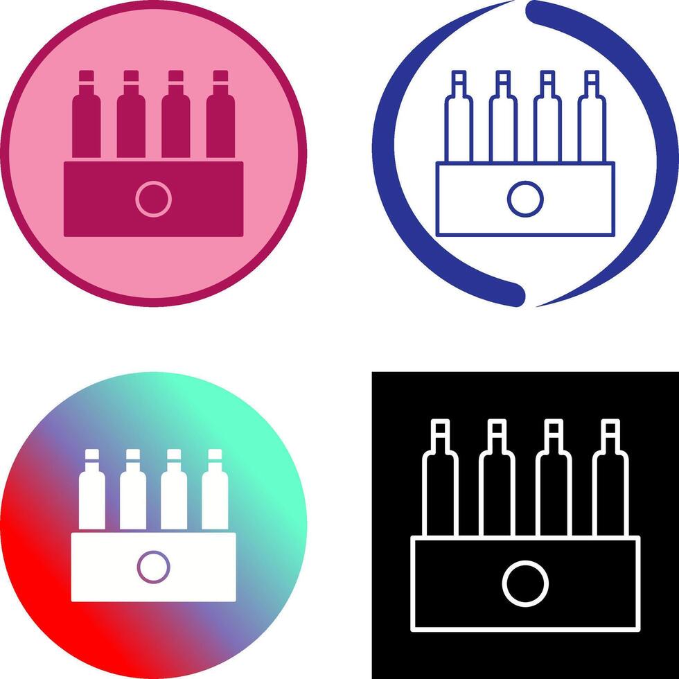 Unique Pack of Beers Icon Design vector