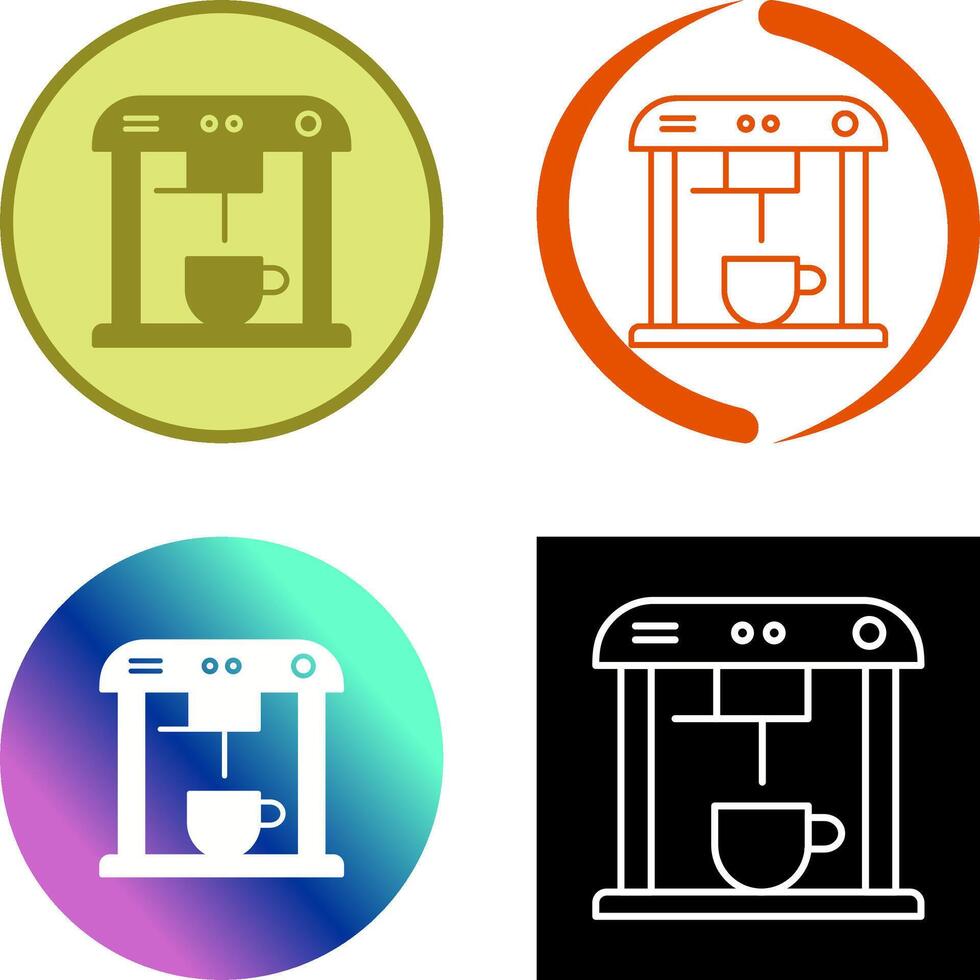 Unique Coffee Machine Icon Design vector