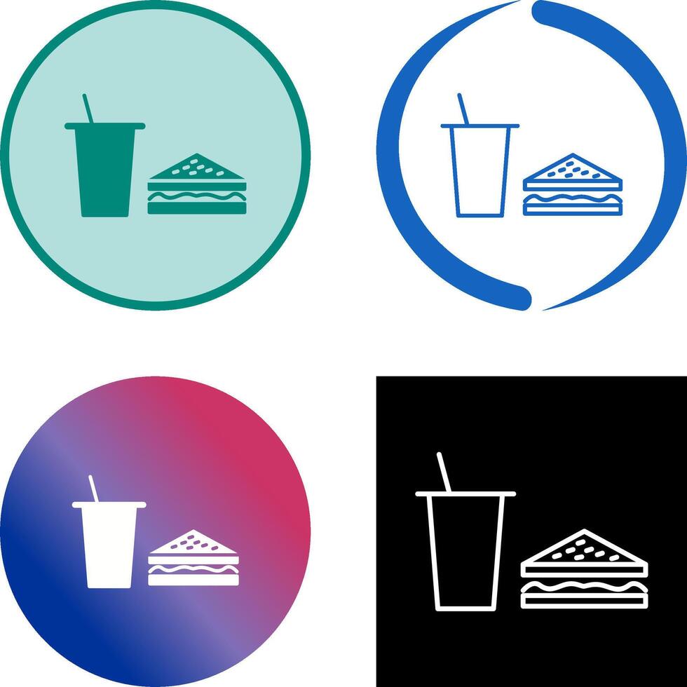 Unique Lunch Icon Design vector