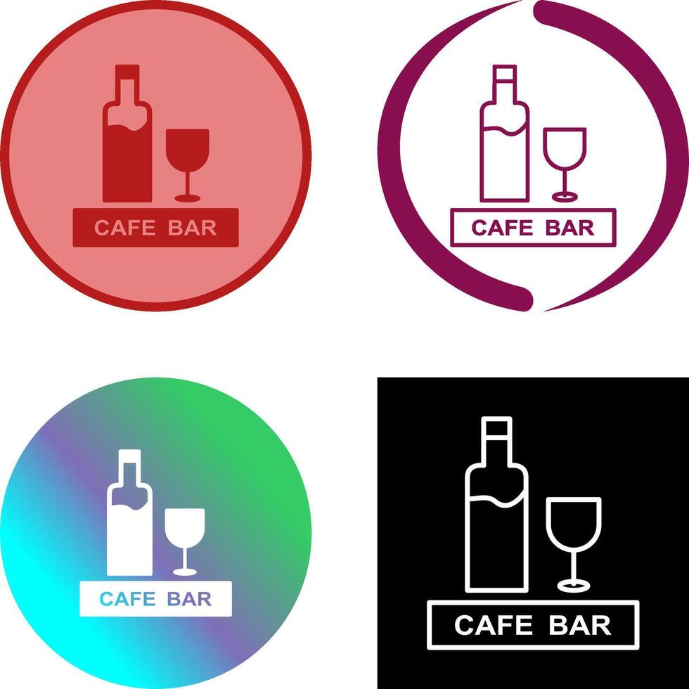 Unique Drinks Cafe Icon Design vector