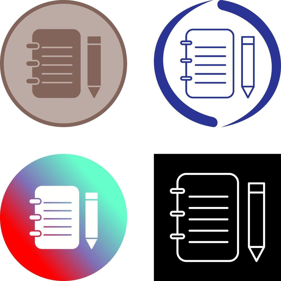 Unique Notepad Icon Design vector