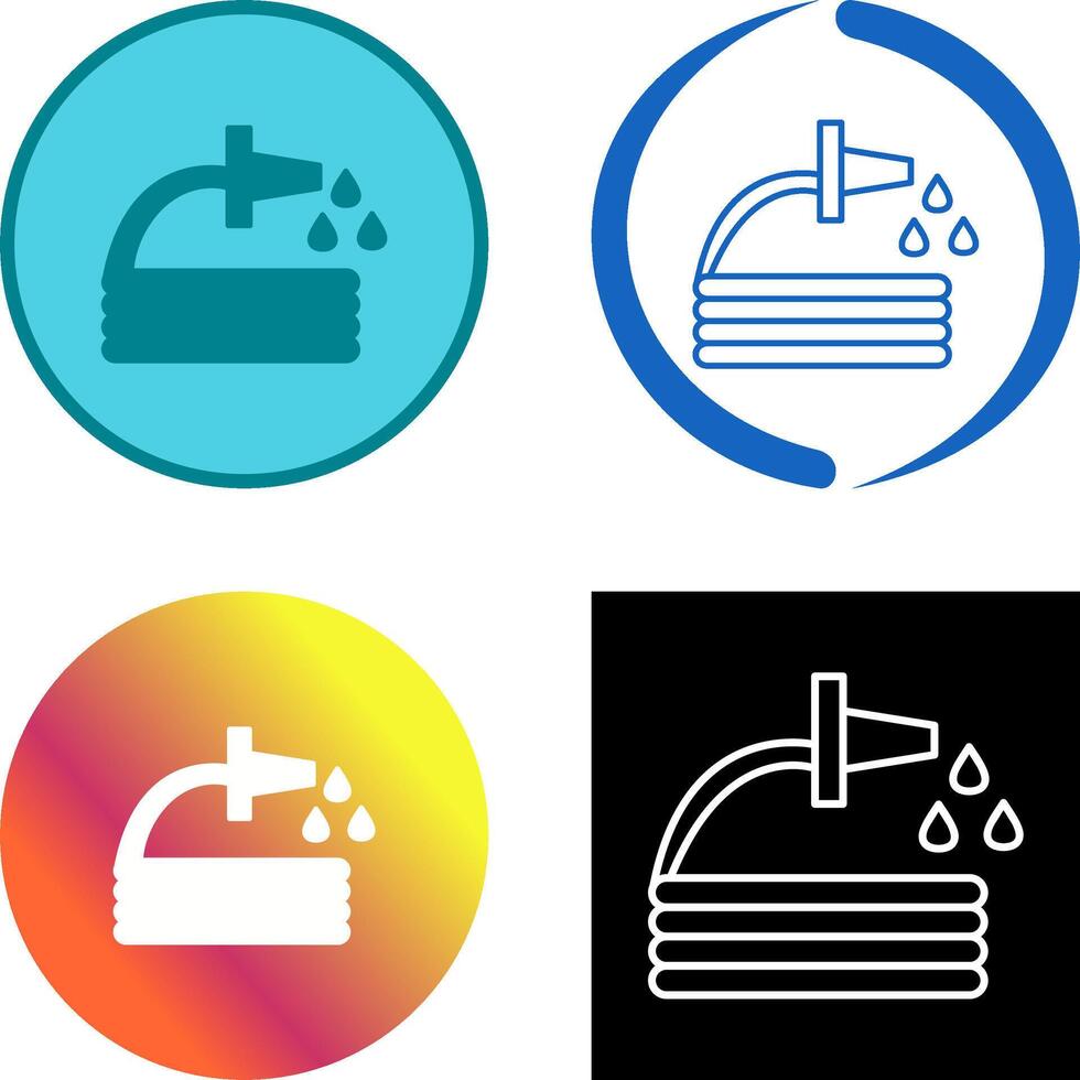 Unique Water Hose Icon Design vector