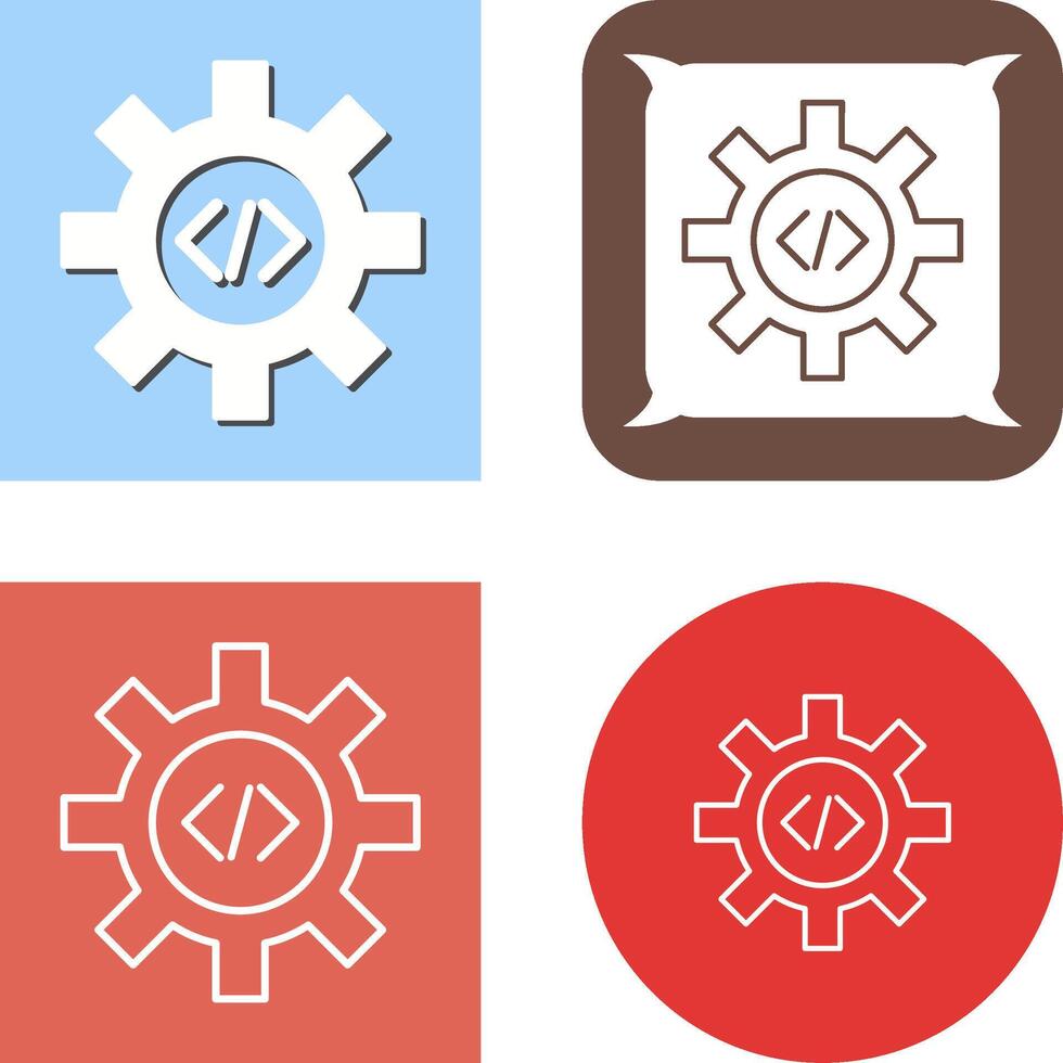 Unique Code Optimization Icon vector