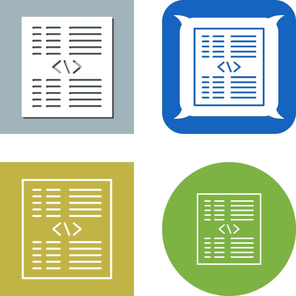 Piece of Code Icon Design vector