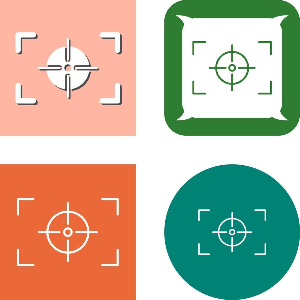 Unique Focus Horizontal Icon Design vector