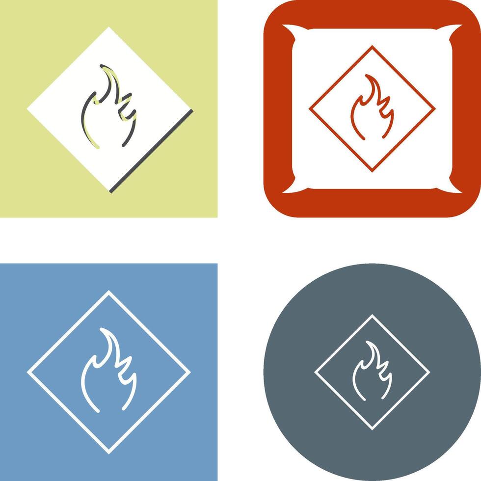 peligro de fuego icono diseño vector