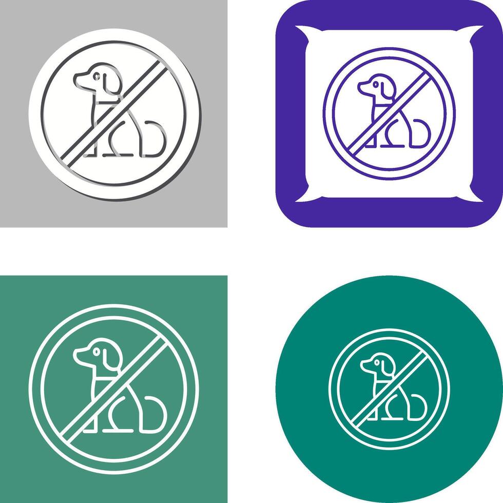 No Pets Icon Design vector