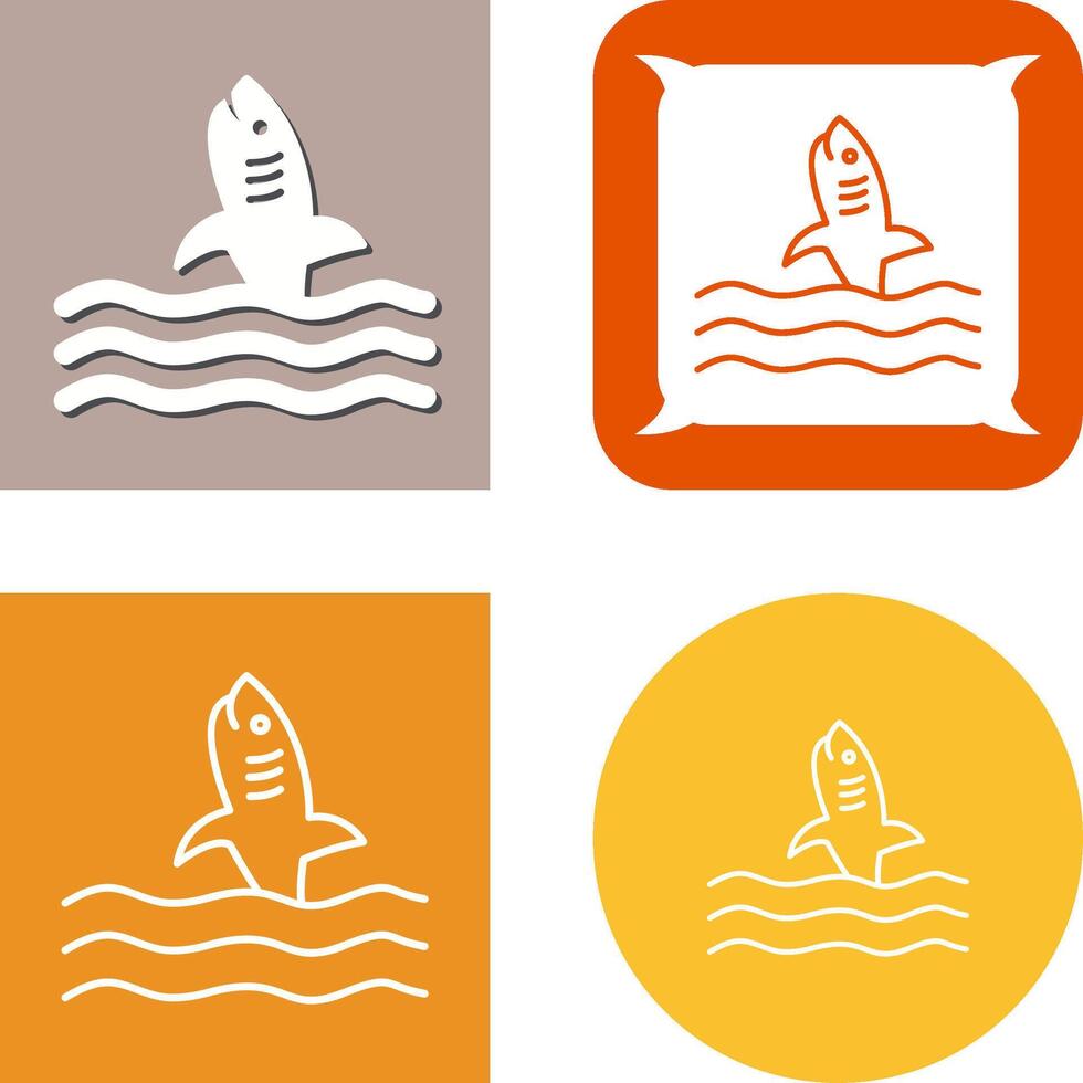 Dangerous Shark Icon Design vector