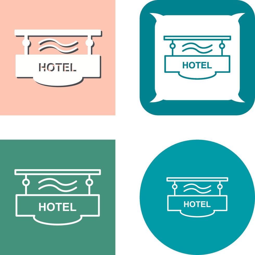 hotel firmar icono diseño vector