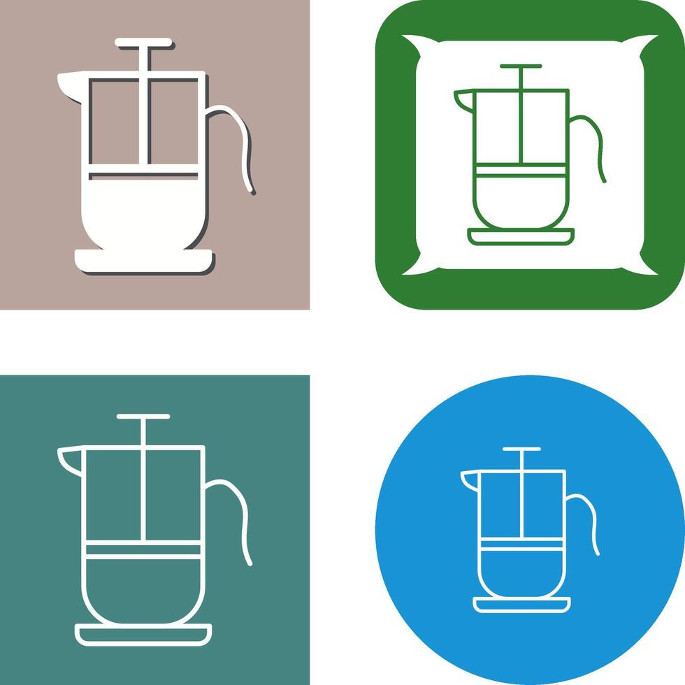 French Press Icon Design vector