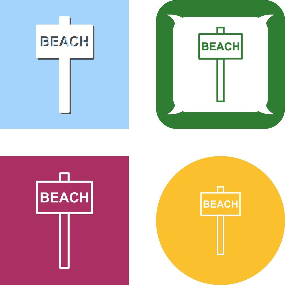 Beach Sign Icon Design vector