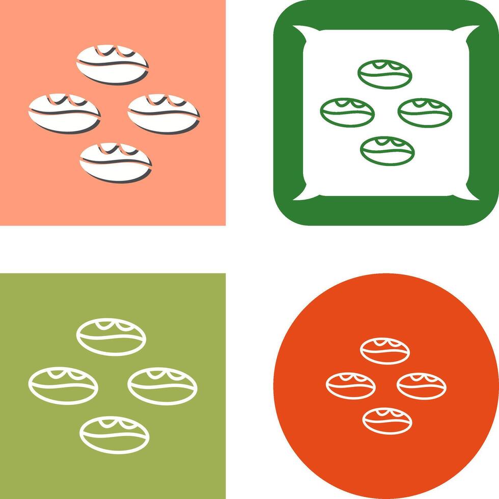 Coffee Beans Icon Design vector