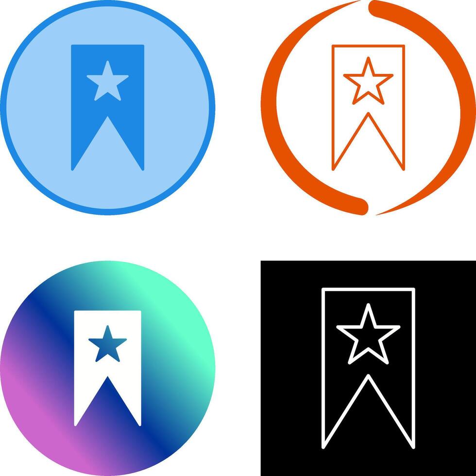 Unique Bookmarking Services Icon Design vector