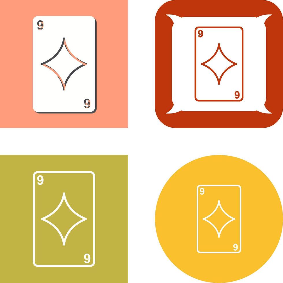 Diamonds Card Icon Design vector