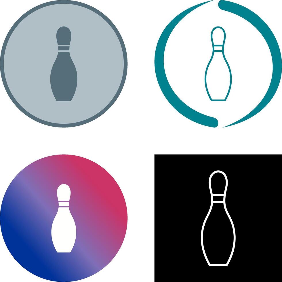 Unique Bowling Pin Icon Design vector