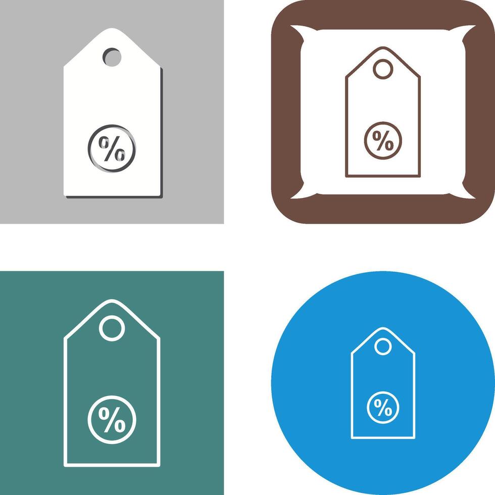 Unique Discount Tag II Icon vector