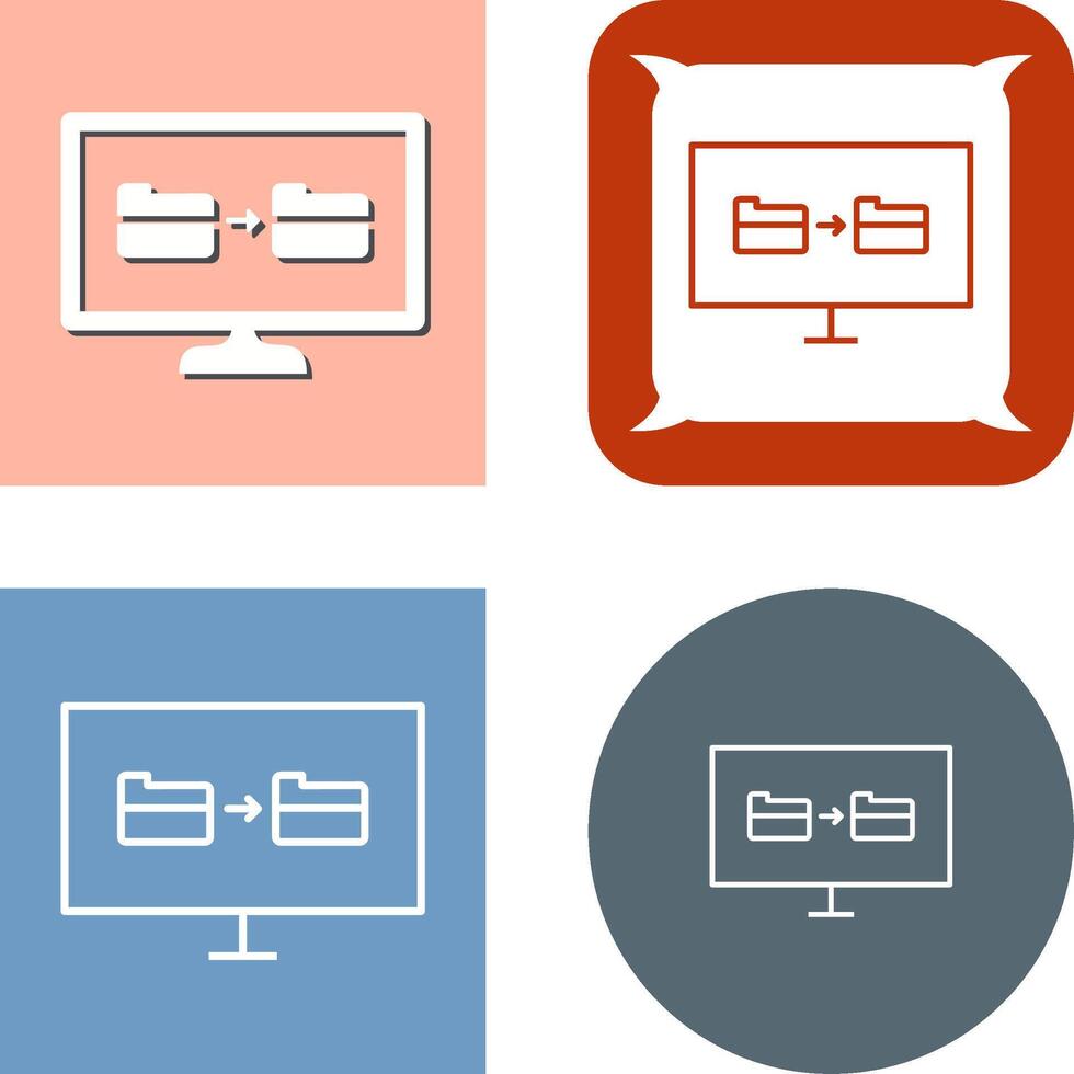 Unique File Sharing Icon vector