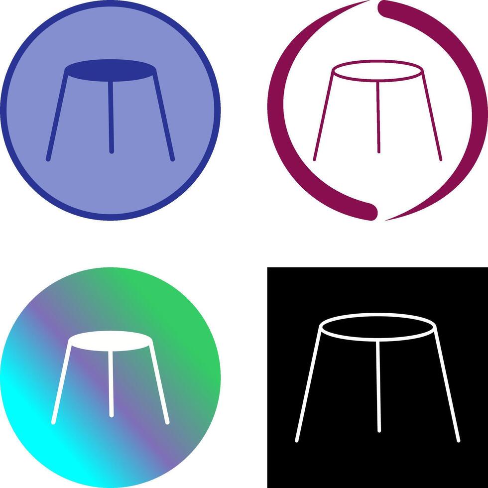 Unique Stool Icon Design vector
