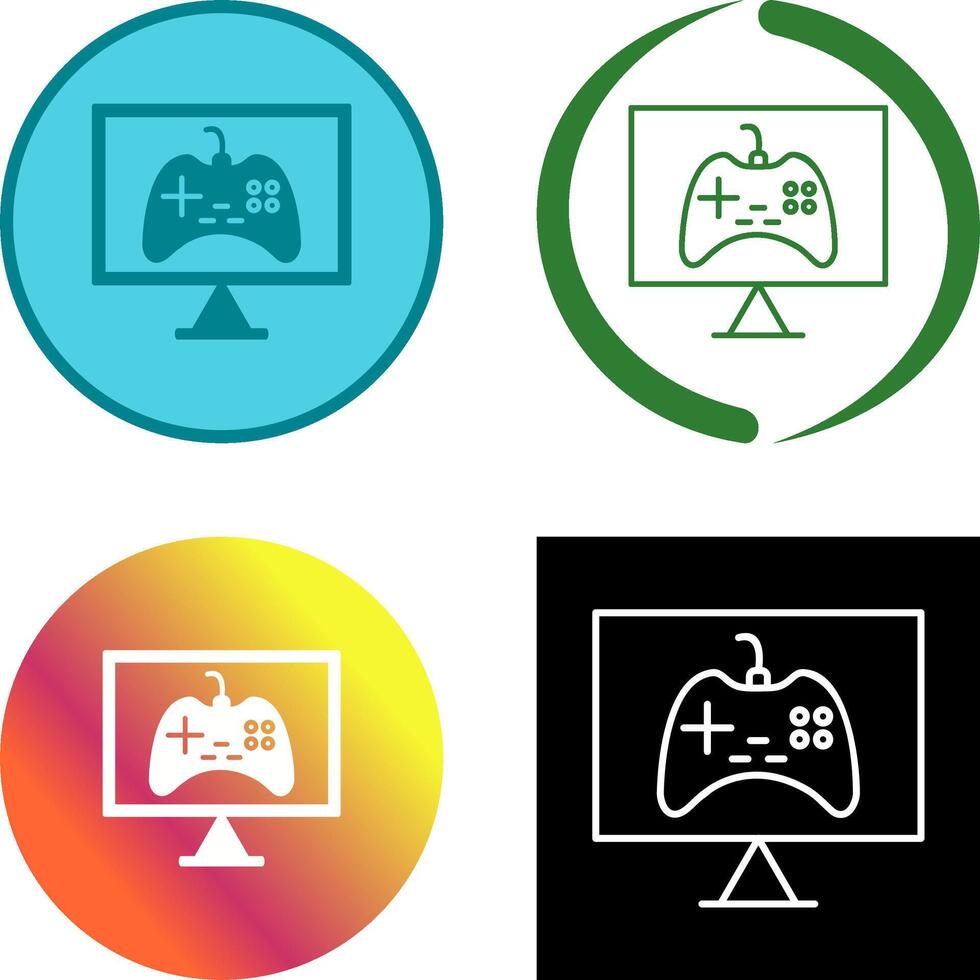 único en línea juegos icono diseño vector