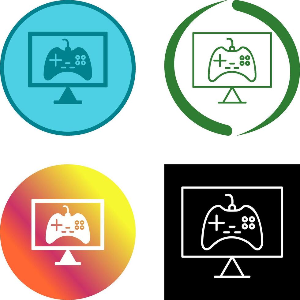 Unique Online Games Icon Design vector