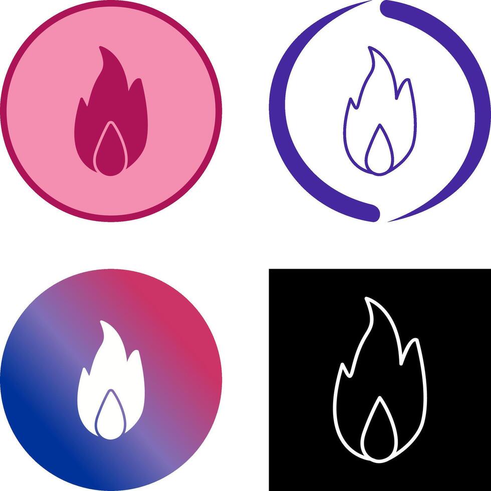 Unique Fire Icon Design vector