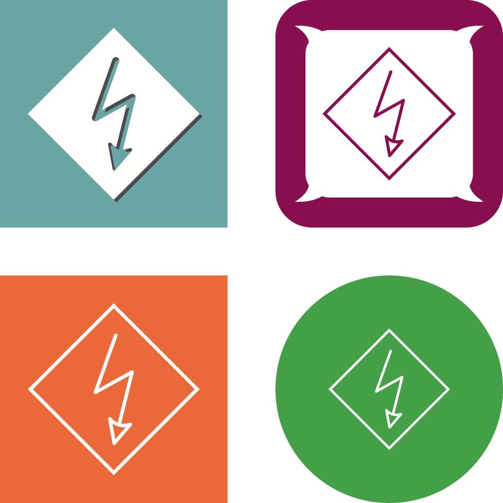 High Voltage Icon Design vector
