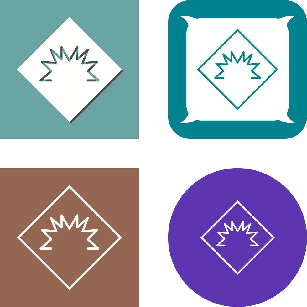 Danger of Welding Flash Icon Design vector
