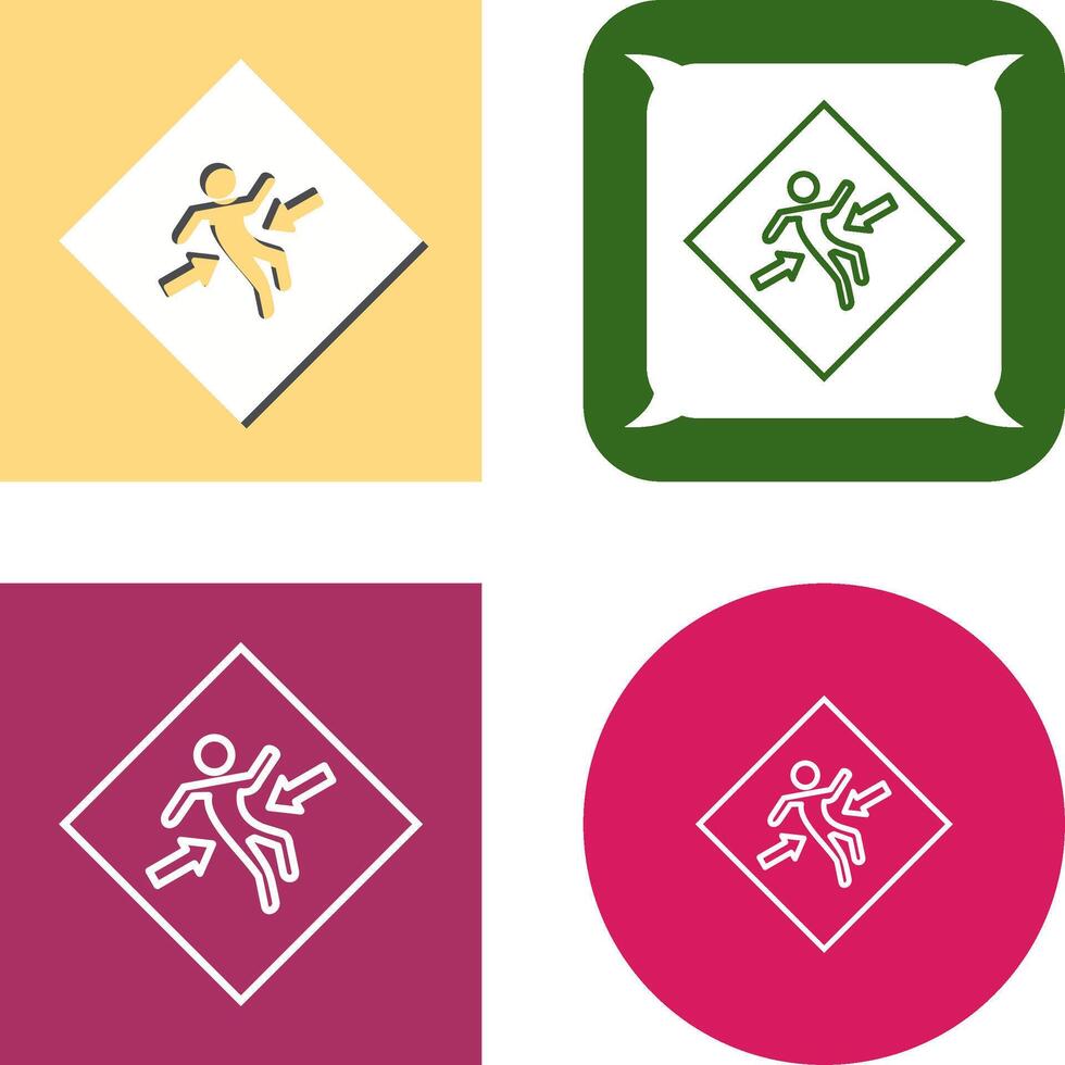 Crush Zone Icon Design vector