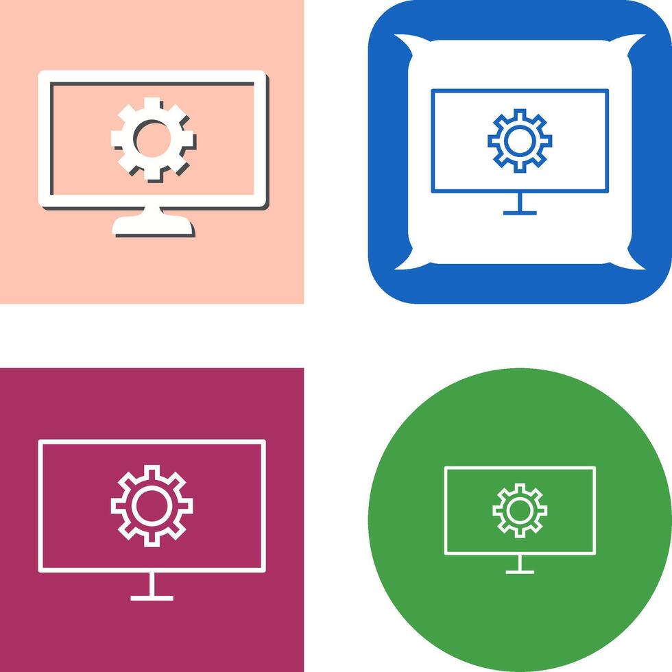 Unique Network Settings Icon vector