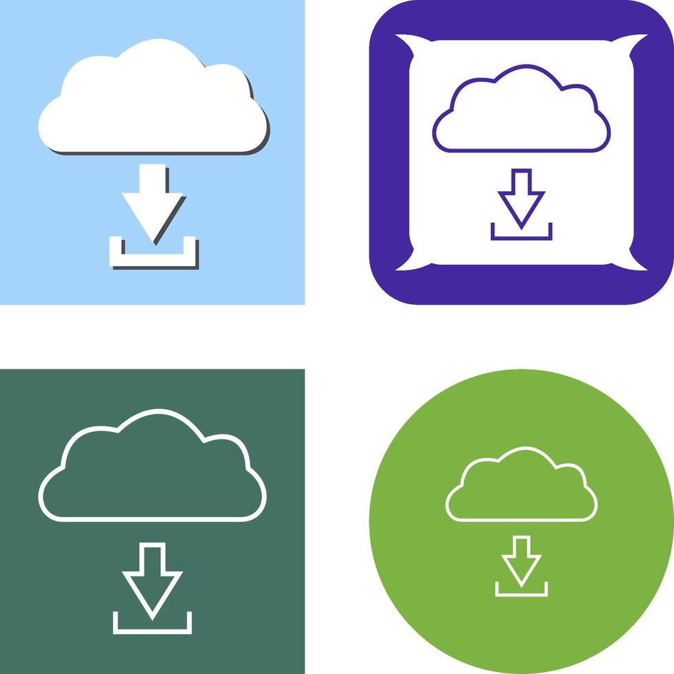 Unique Download from Cloud Icon vector