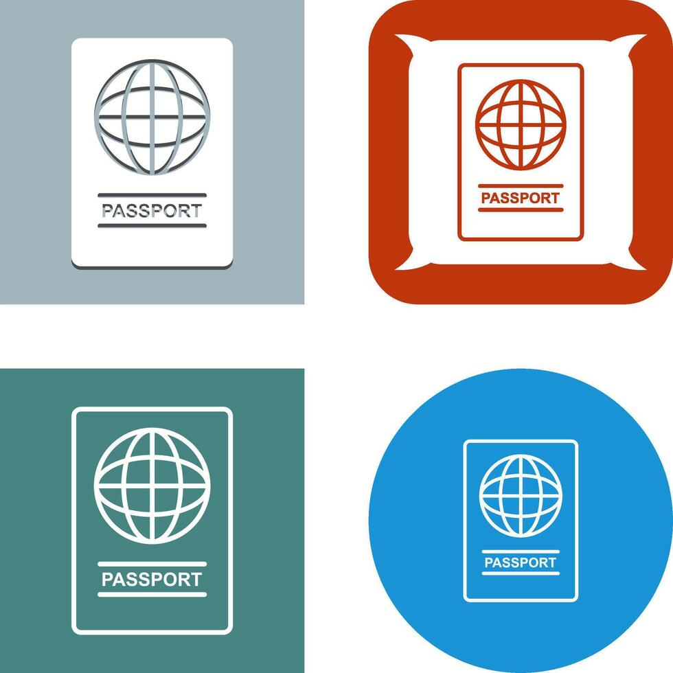 Passport Icon Design vector