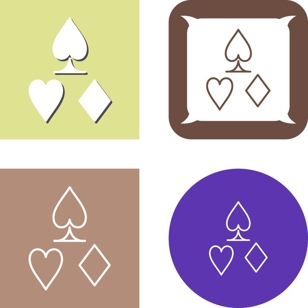 Card Suits Icon Design vector