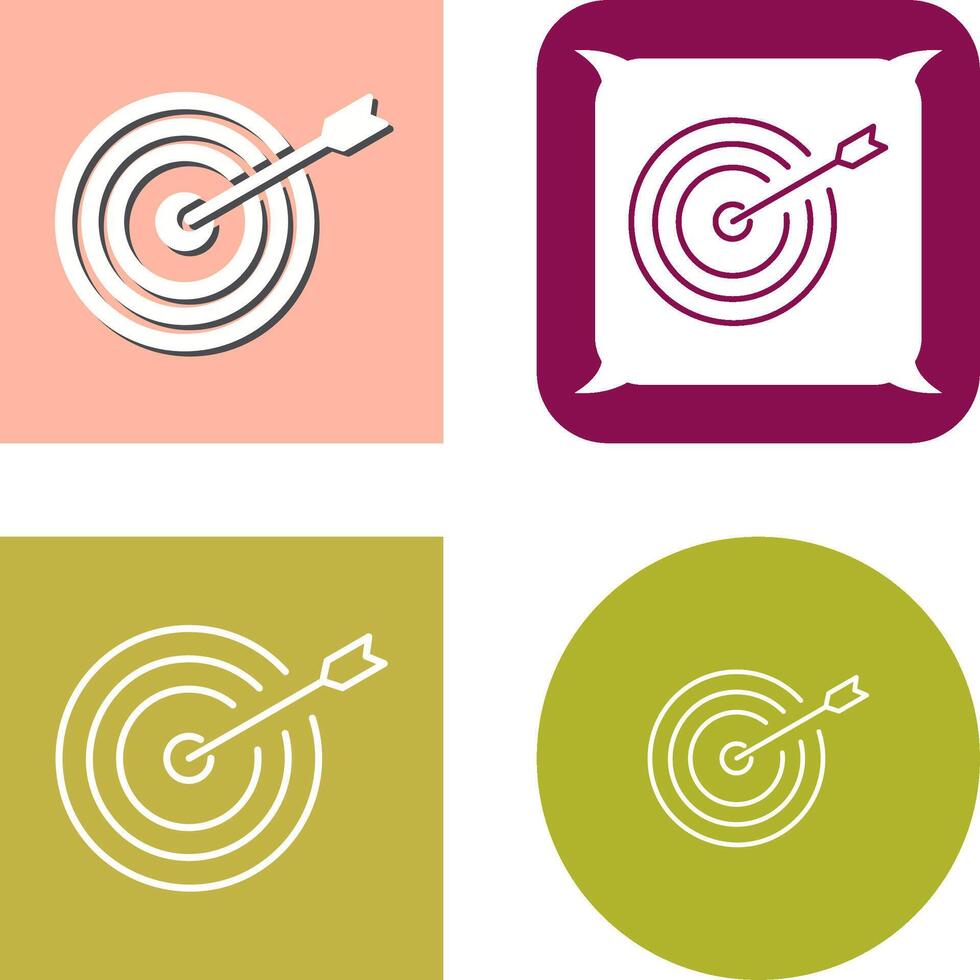 Unique Dartboard Icon Design vector