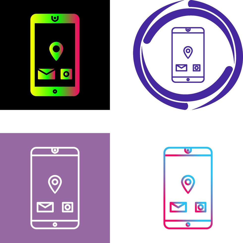 Unique Mobile Applications Icon vector