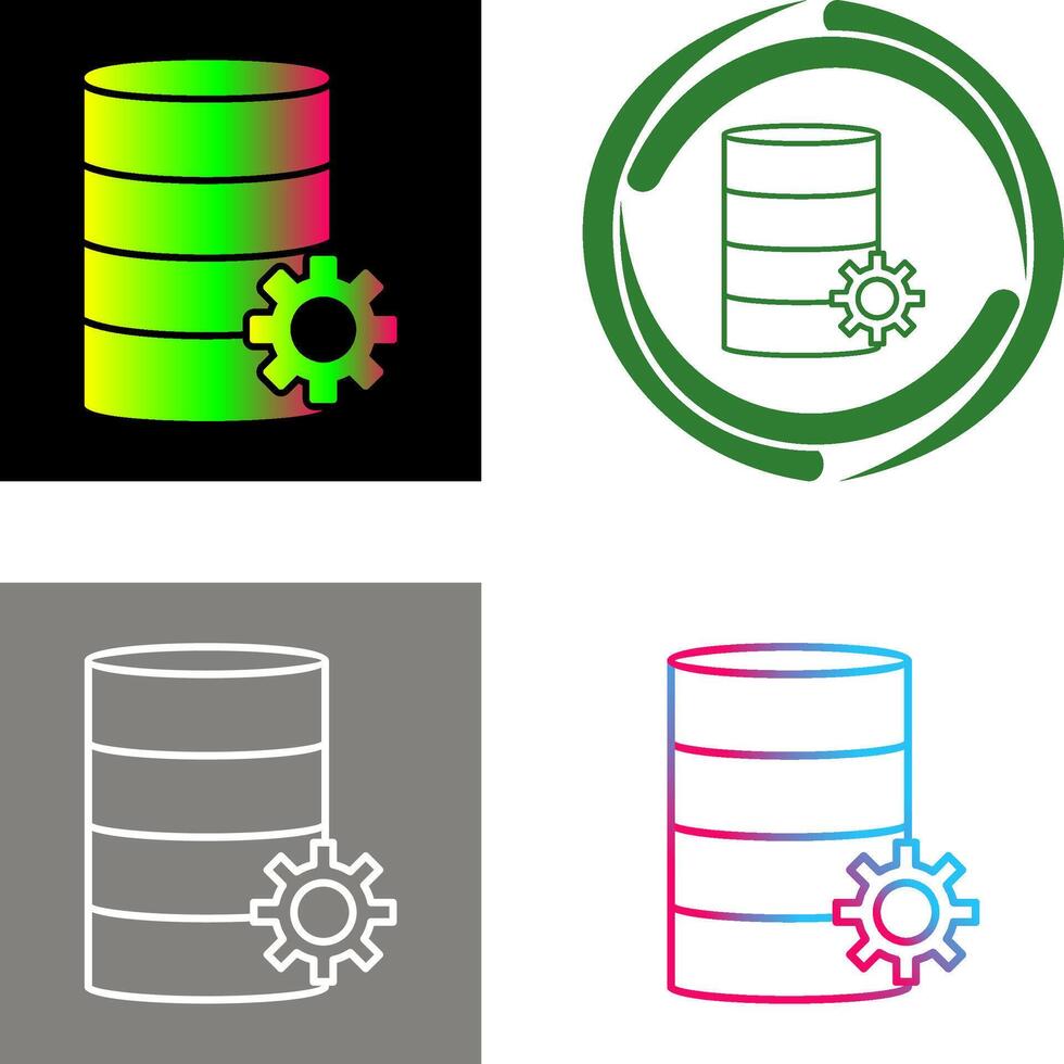 Unique Database Management Icon vector