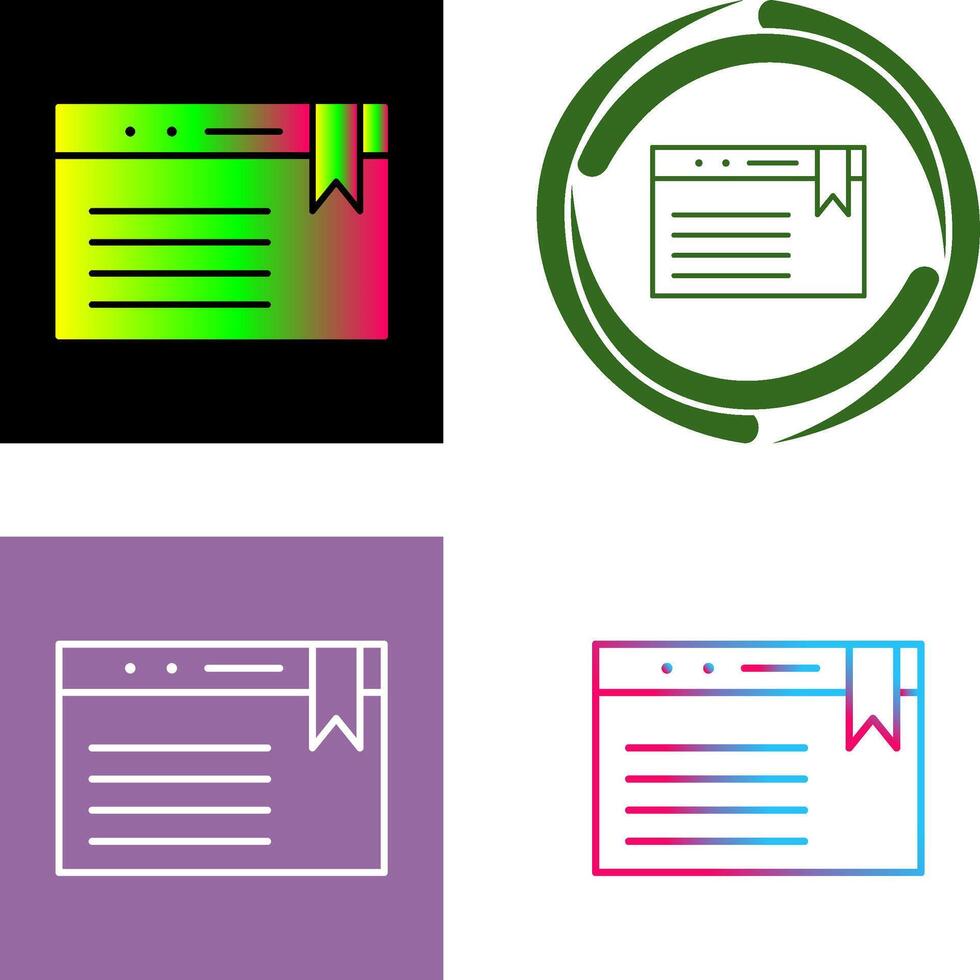Unique Bookmarking Services Icon vector