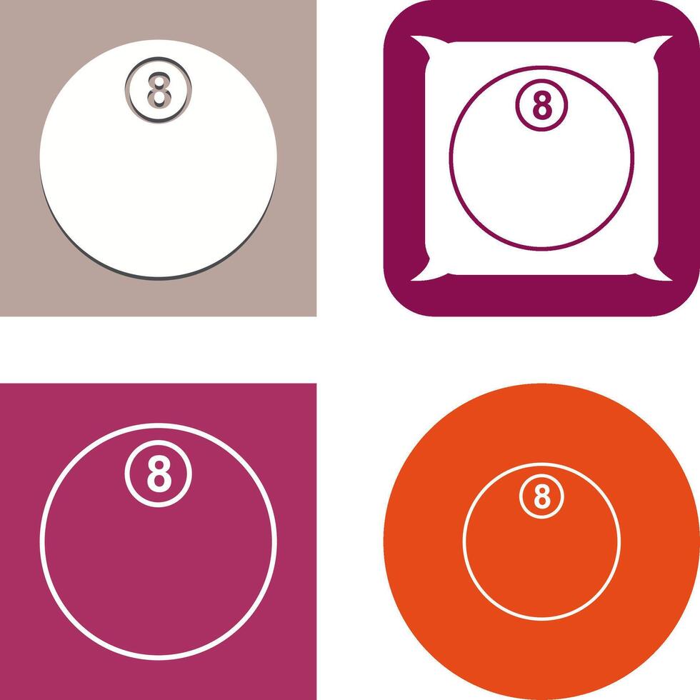 Unique Eight Ball Icon Design vector