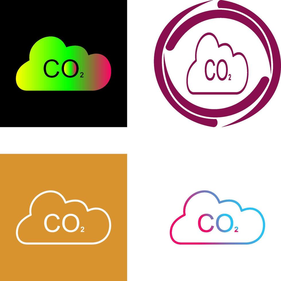 Carbon Dioxide Icon Design vector