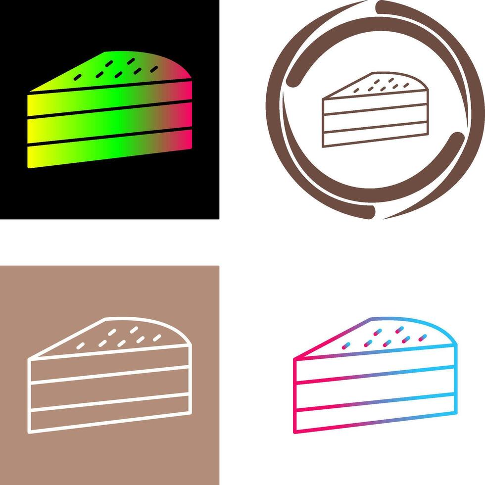 Cake Slice Icon Design vector