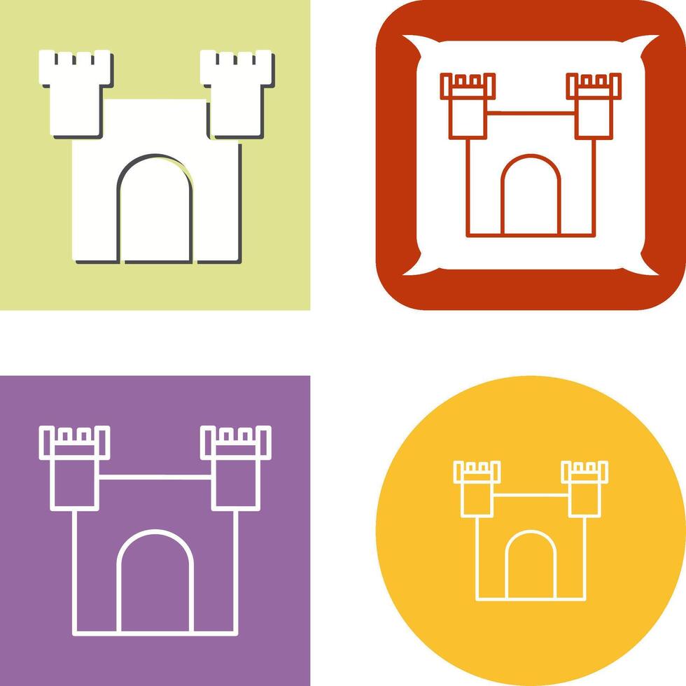 Unique Castle Icon Design vector