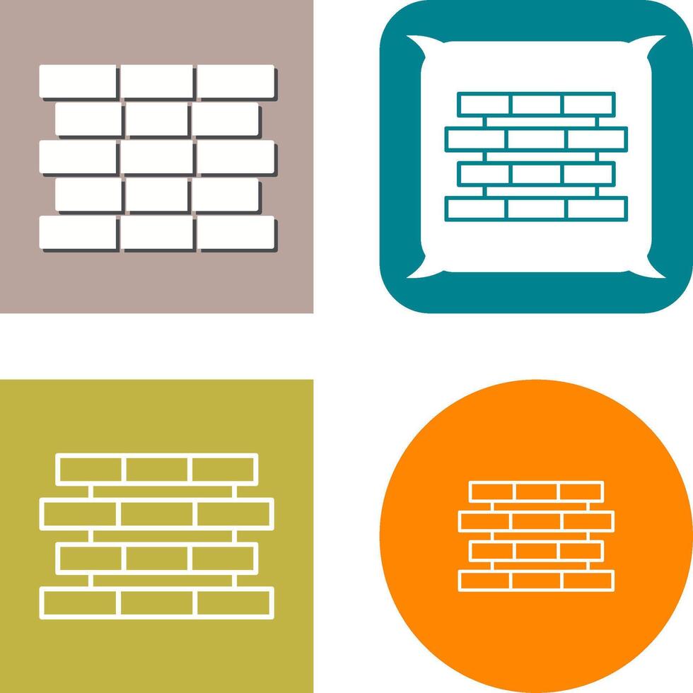 Unique Bricks Icon Design vector
